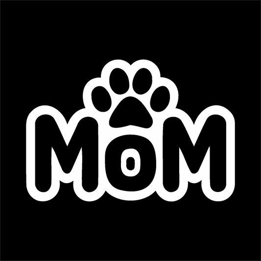 8 Inch DOG MOM Window Decal