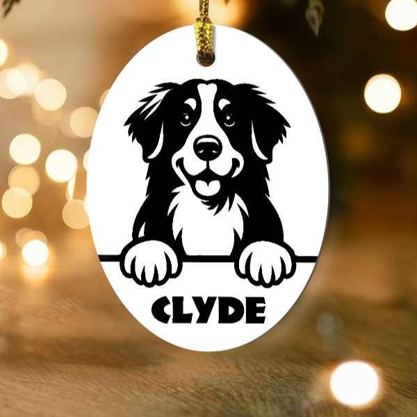 Holiday Ornament - Pick Your Dog Breed - Personalize With Name